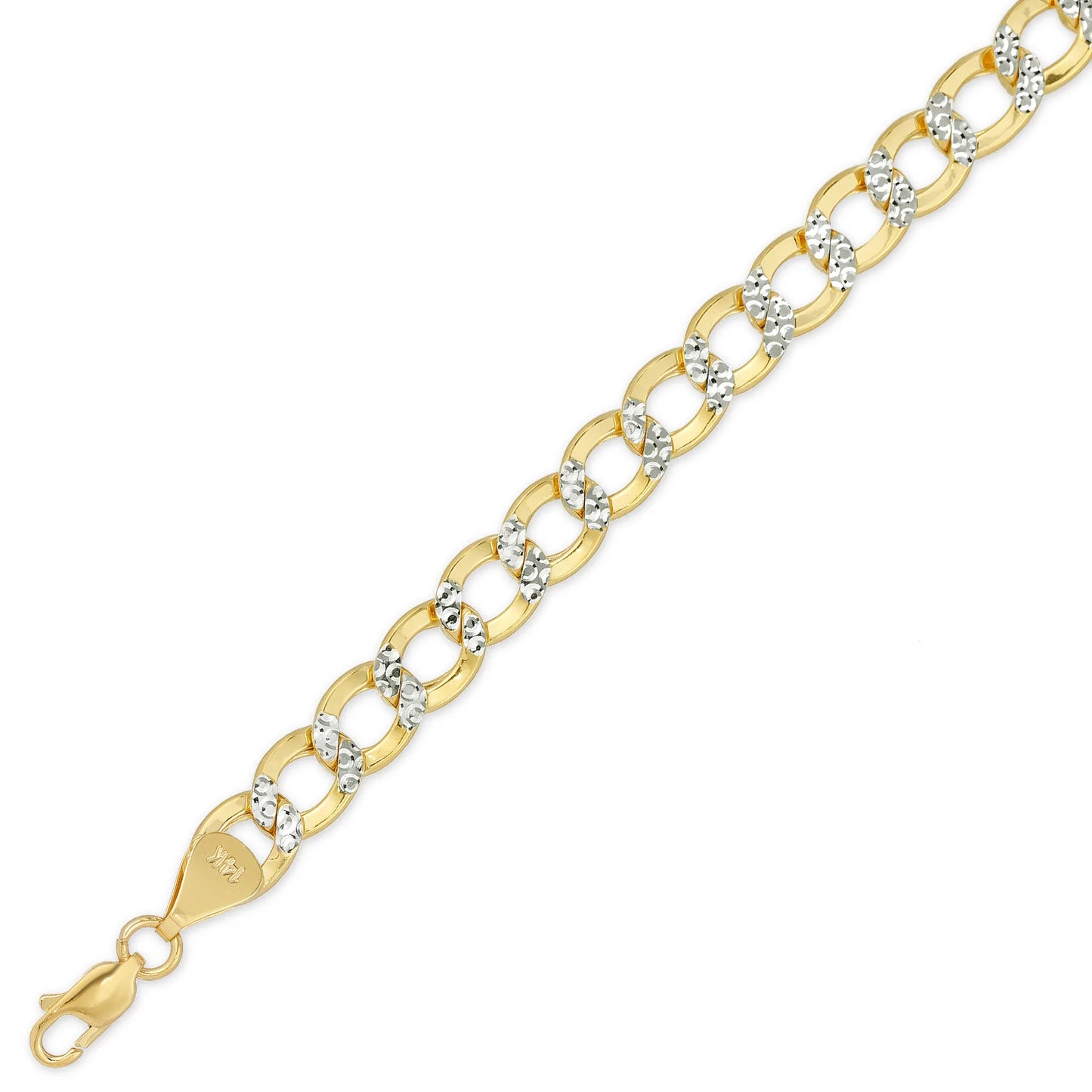 8.4MM HOLLOW WHITE PAVE CURB CHAIN