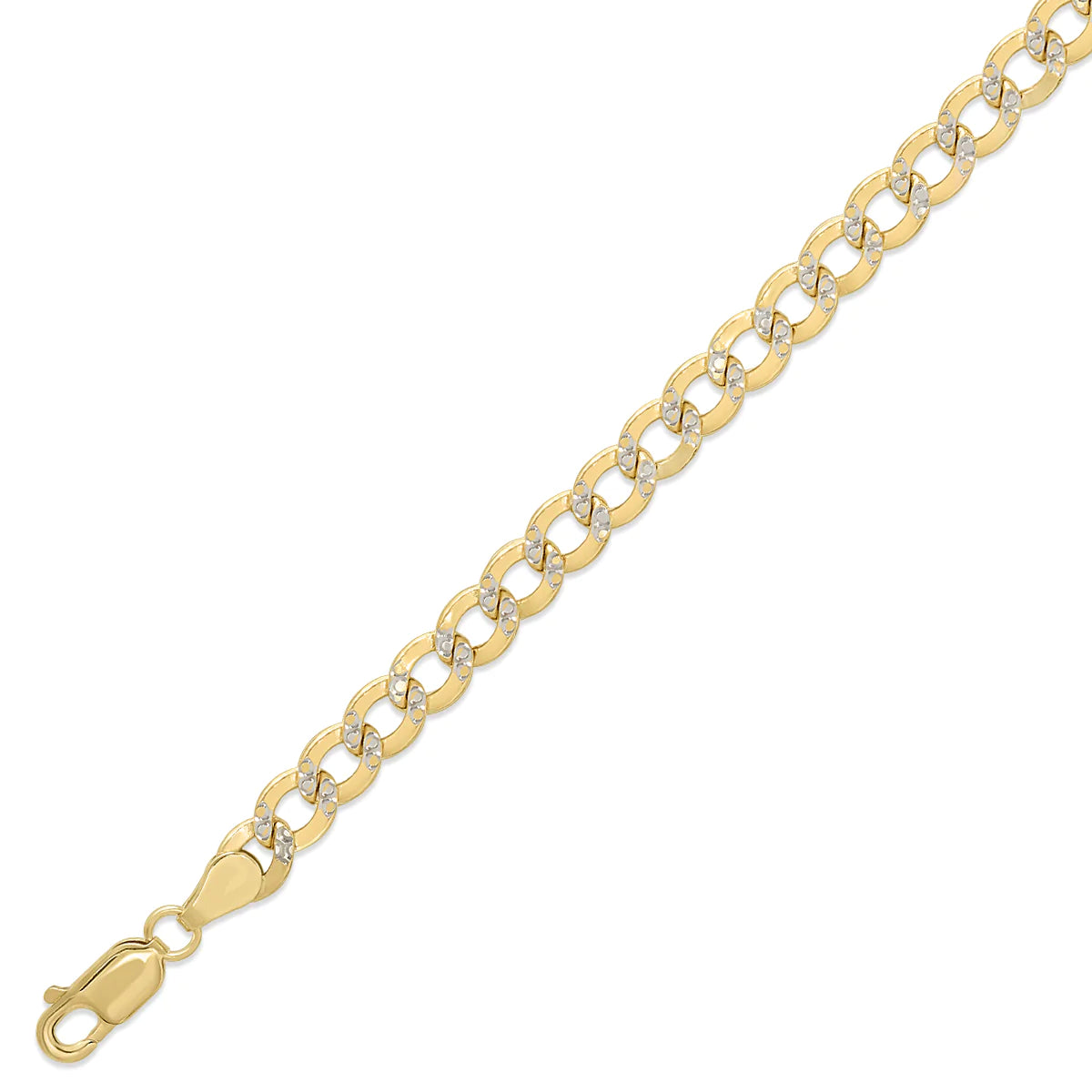 5.2MM HOLLOW WHITE PAVE CURB CHAIN