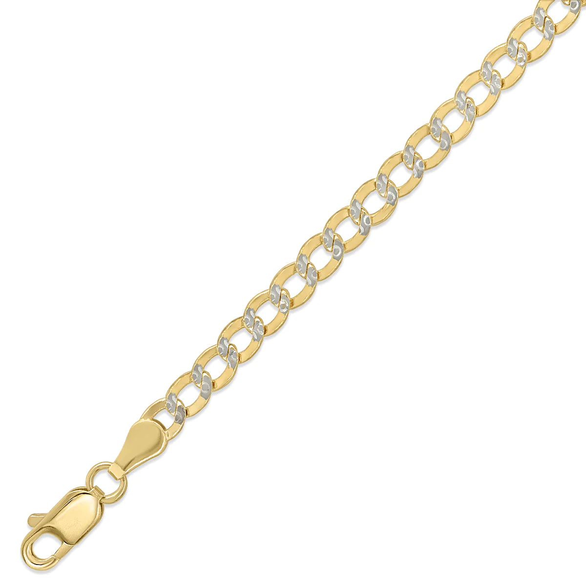 4.5MM HOLLOW WHITE PAVE CURB CHAIN