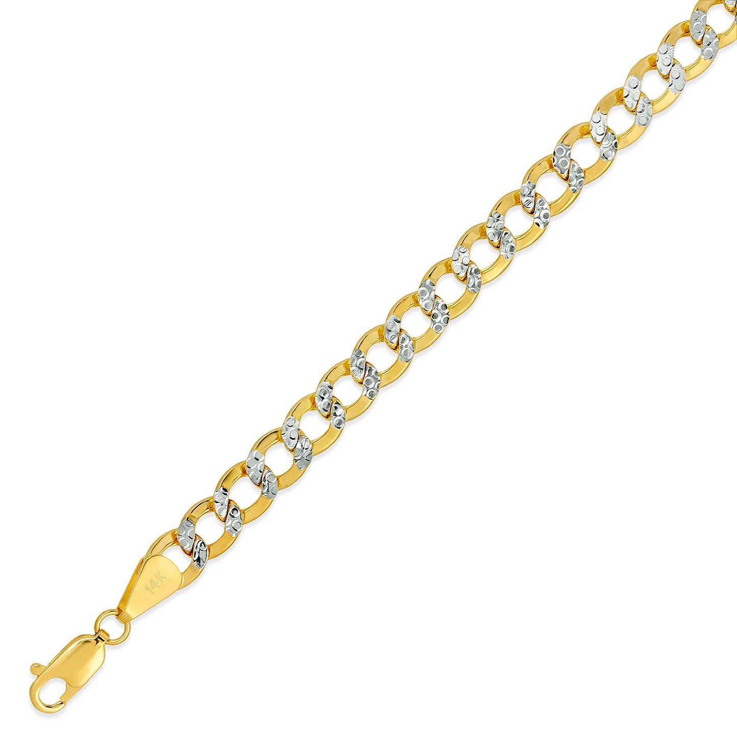 6.5MM HOLLOW WHITE PAVE CURB CHAIN