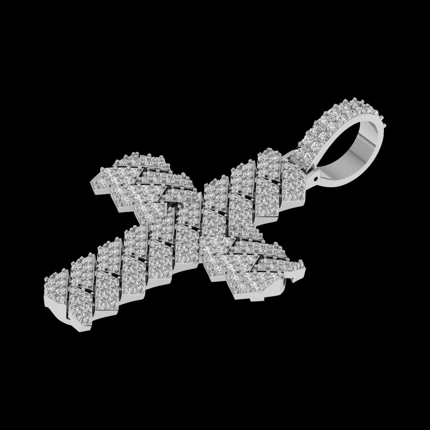 DIAMOND MIAMI CUBAN CROSS PENDANT