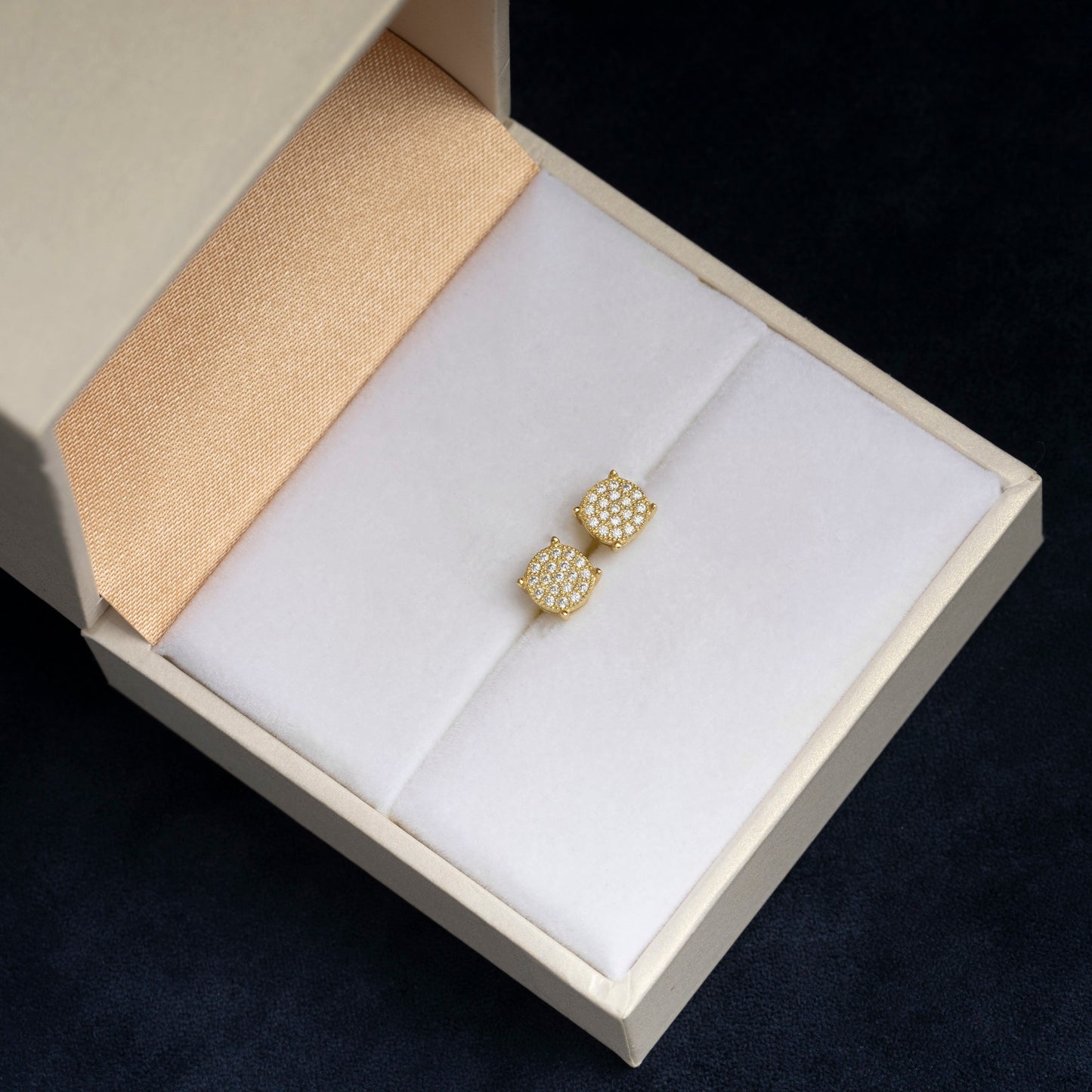 6.5MM MOISSANITE ROUND EARRINGS