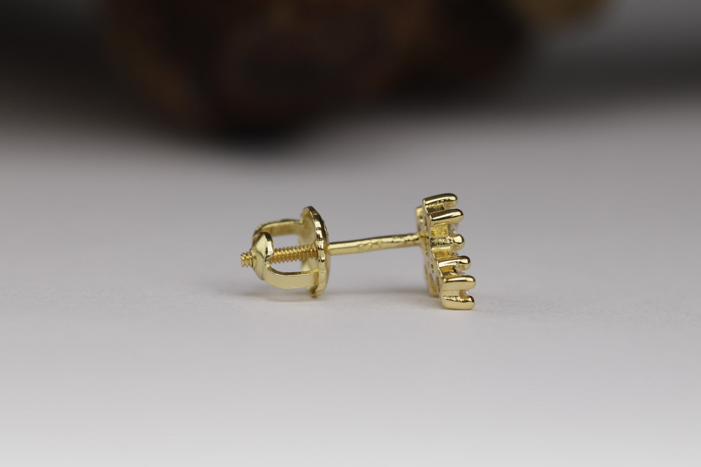 8MM MOISSANITE CROSS EARRINGS