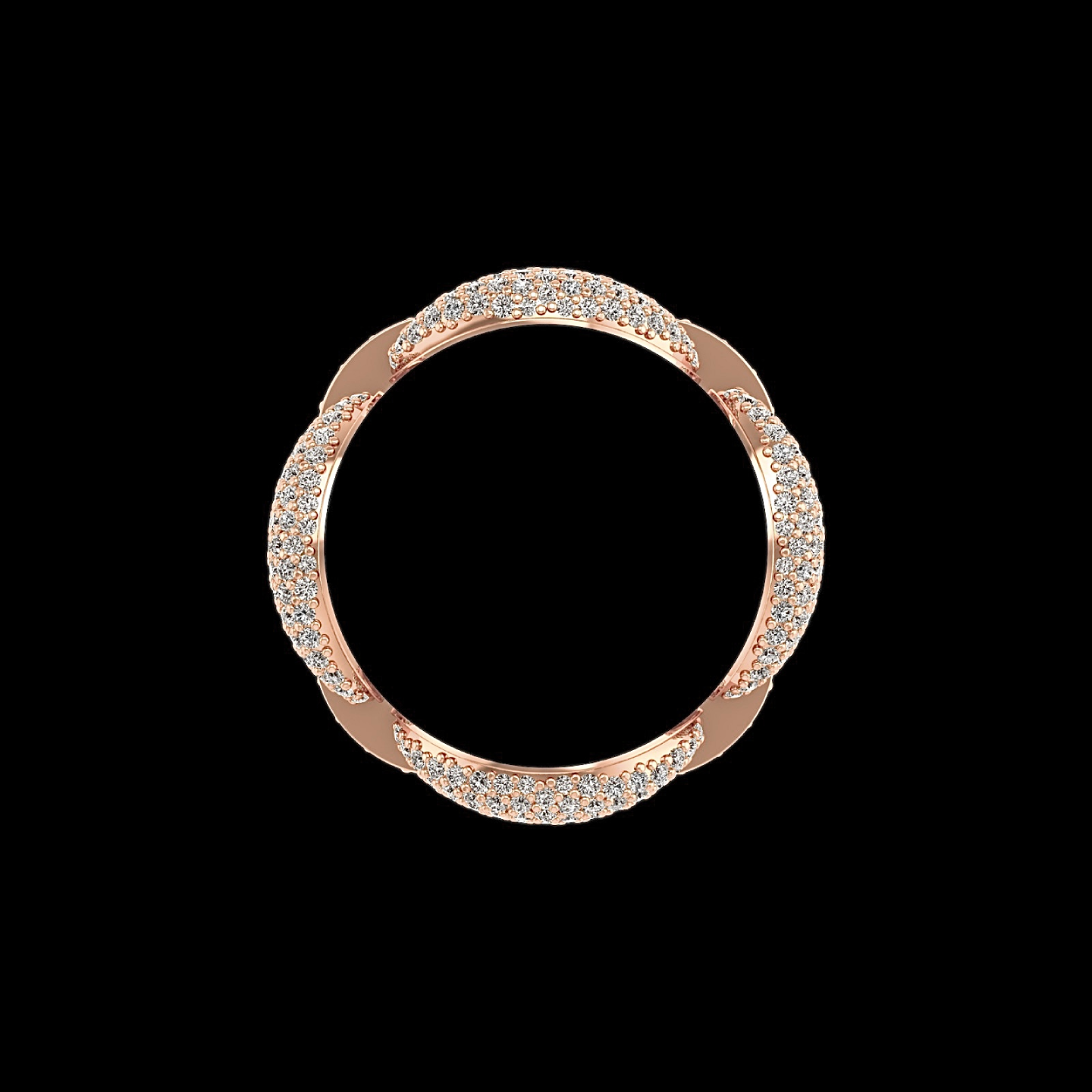 12MM DIAMOND GUCCI LINK RING