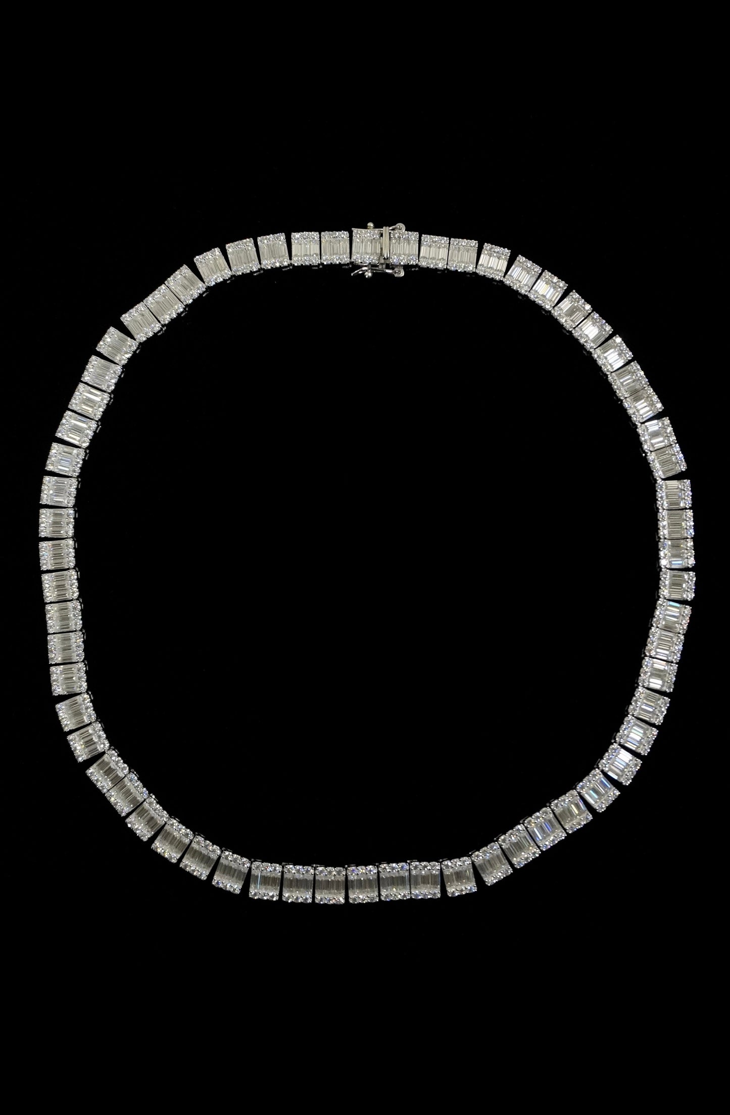 10.5MM MOISSANITE BAGUETTE LINK CHAIN