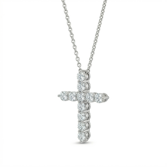 MINI DIAMOND CROSS NECKLACE