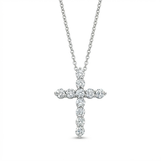 MINI DIAMOND CROSS NECKLACE