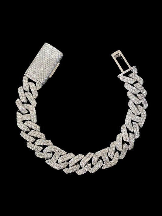 15MM MOISSANITE GUCCI CUBAN LINK BRACELET