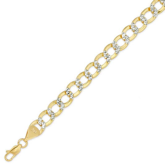 8.4MM HOLLOW WHITE PAVE CURB CHAIN
