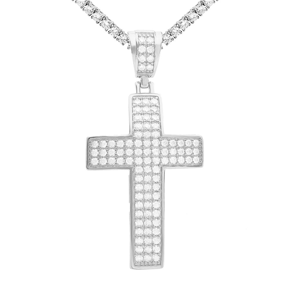 MOISSANITE CROSS PENDANT