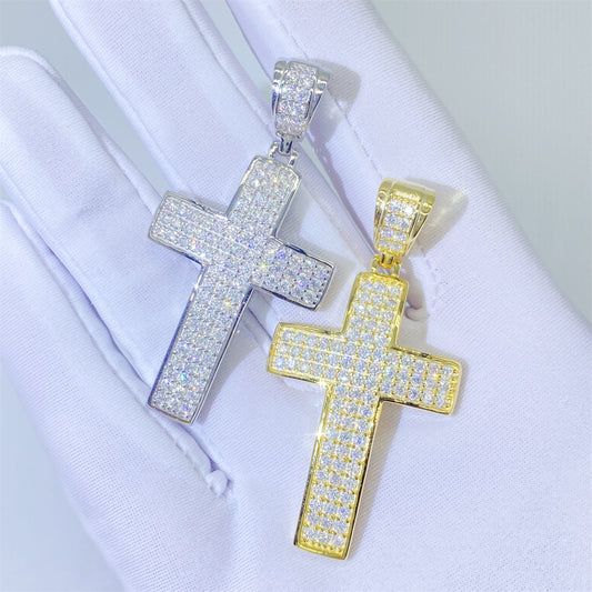 MOISSANITE CROSS PENDANT