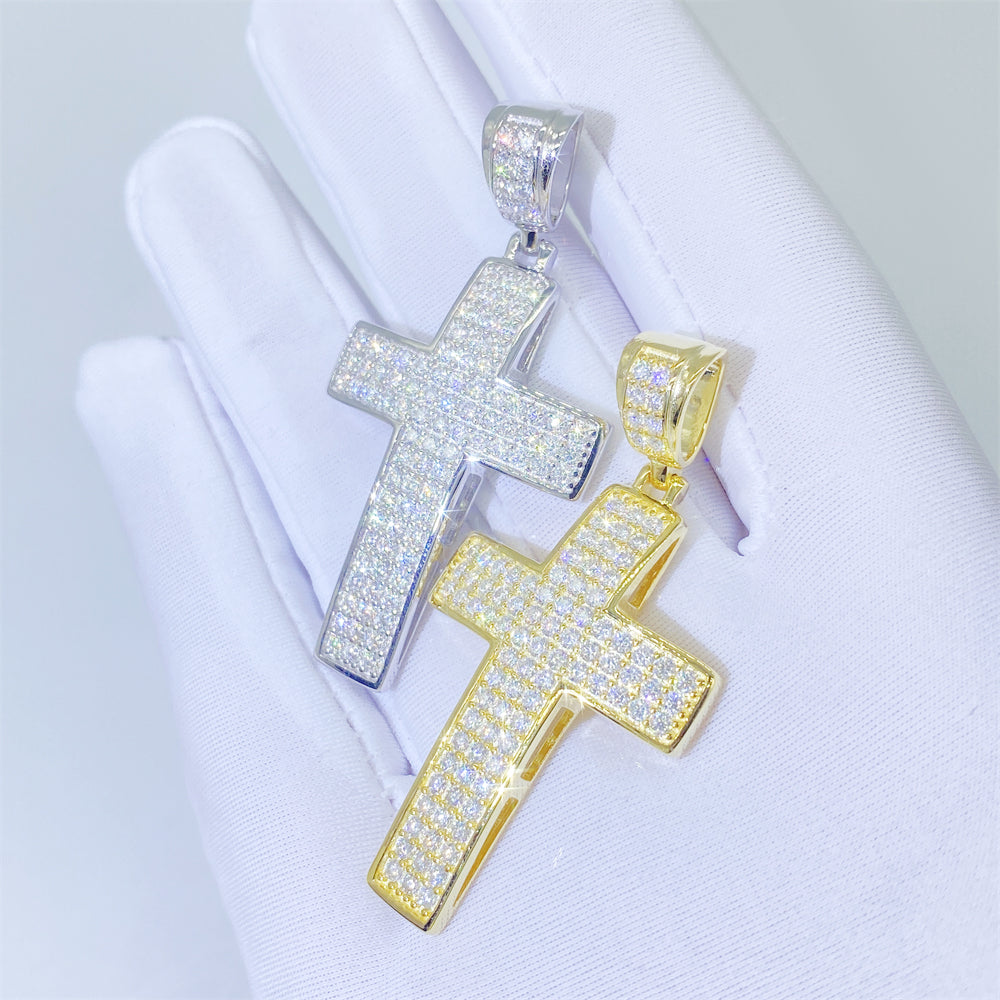 MOISSANITE CROSS PENDANT