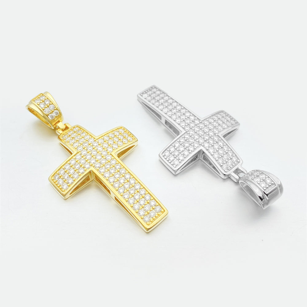 MOISSANITE CROSS PENDANT