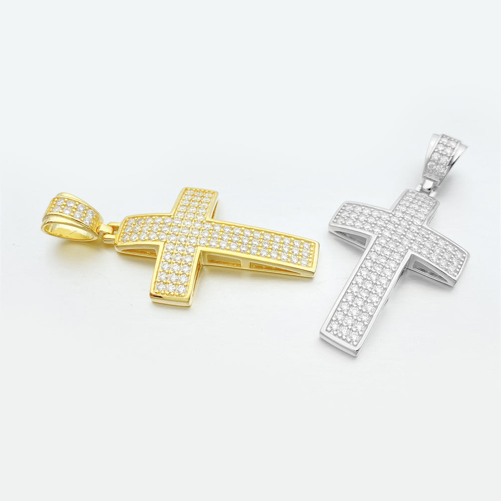 MOISSANITE CROSS PENDANT