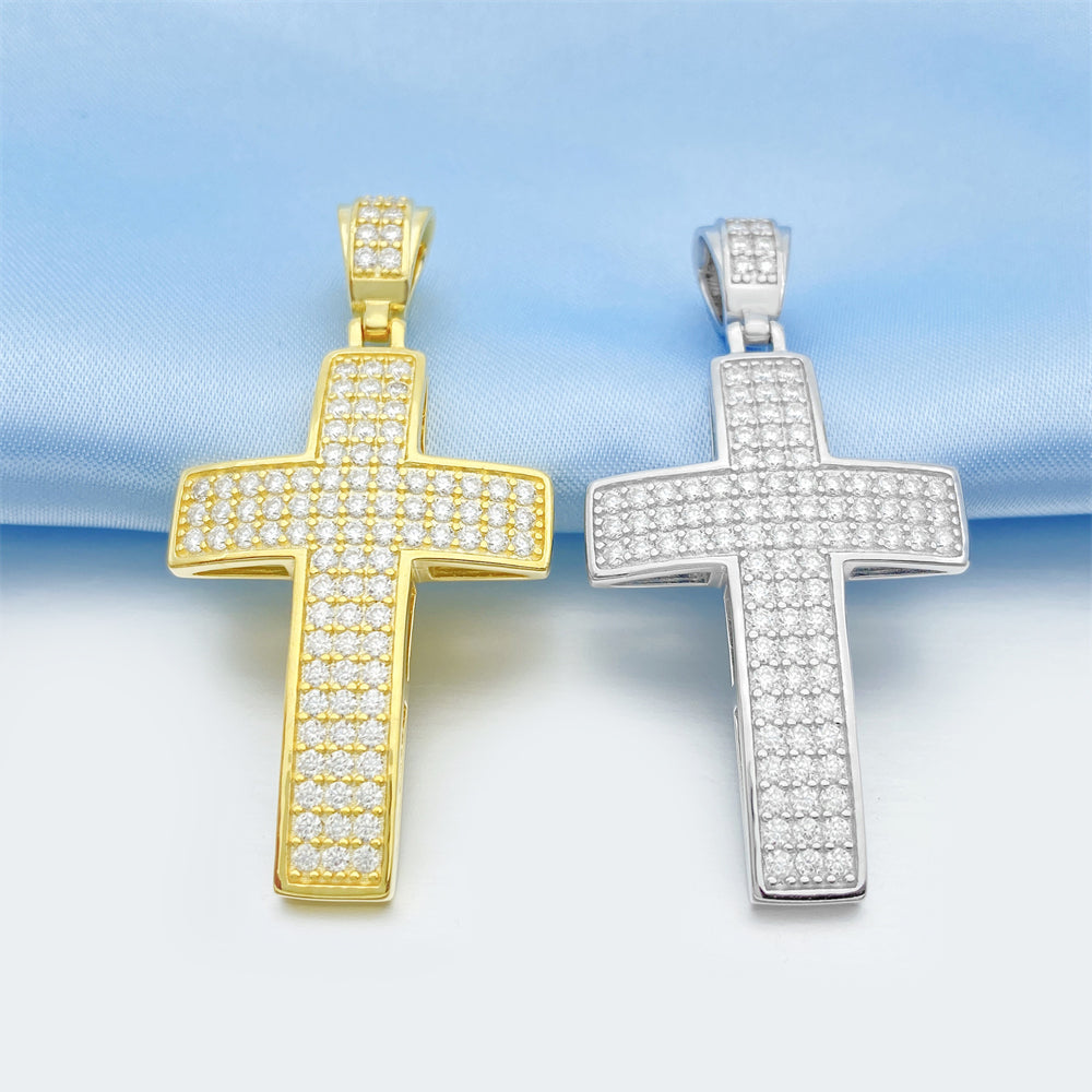 MOISSANITE CROSS PENDANT