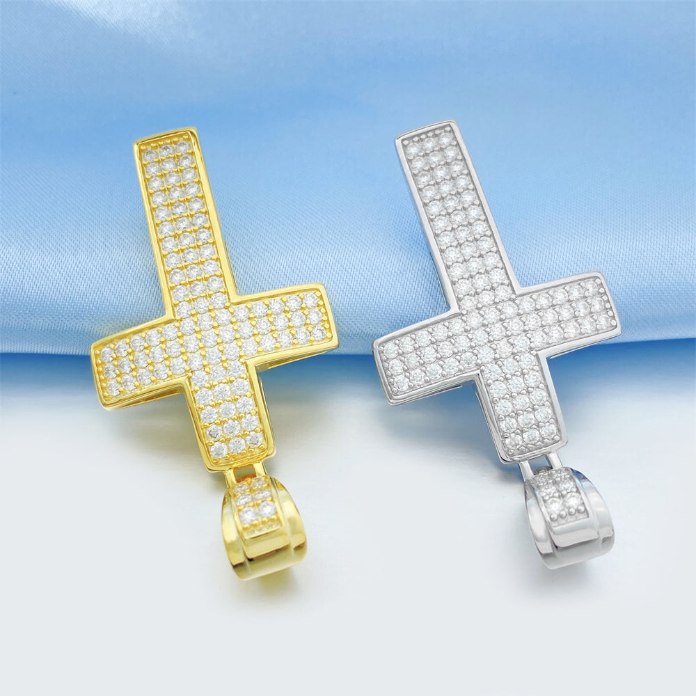 MOISSANITE CROSS PENDANT