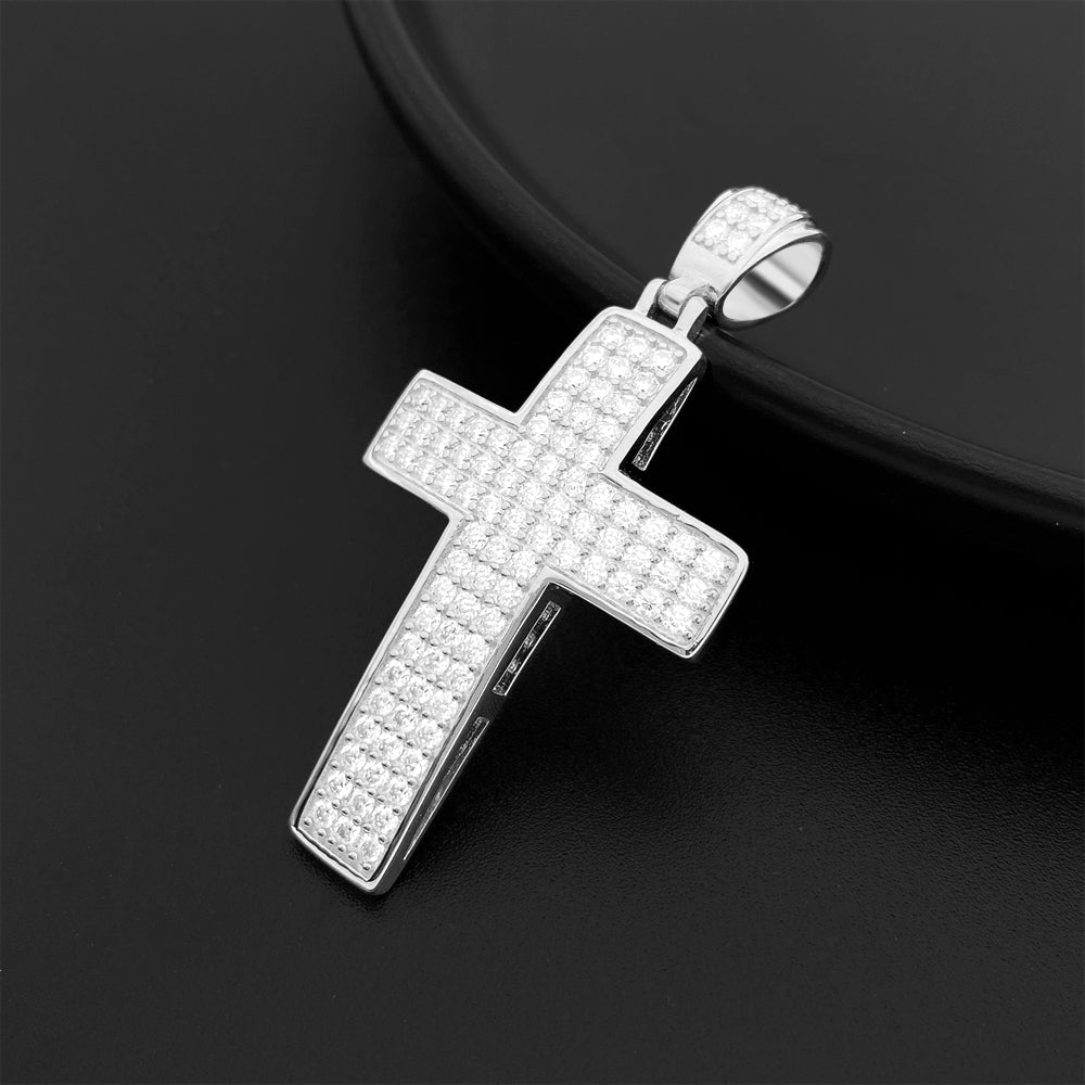 MOISSANITE CROSS PENDANT