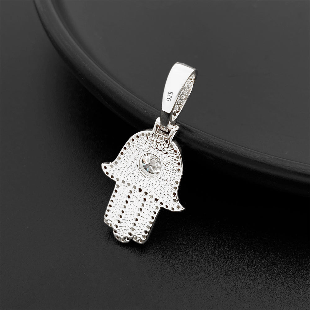 MOISSANITE HAMSA PENDANT