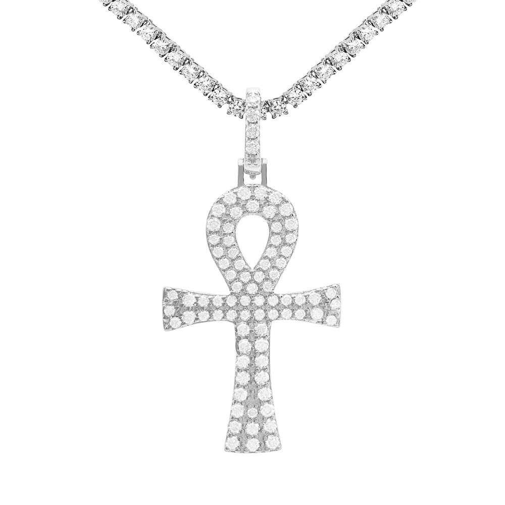 MOISSANITE ANKH PENDANT