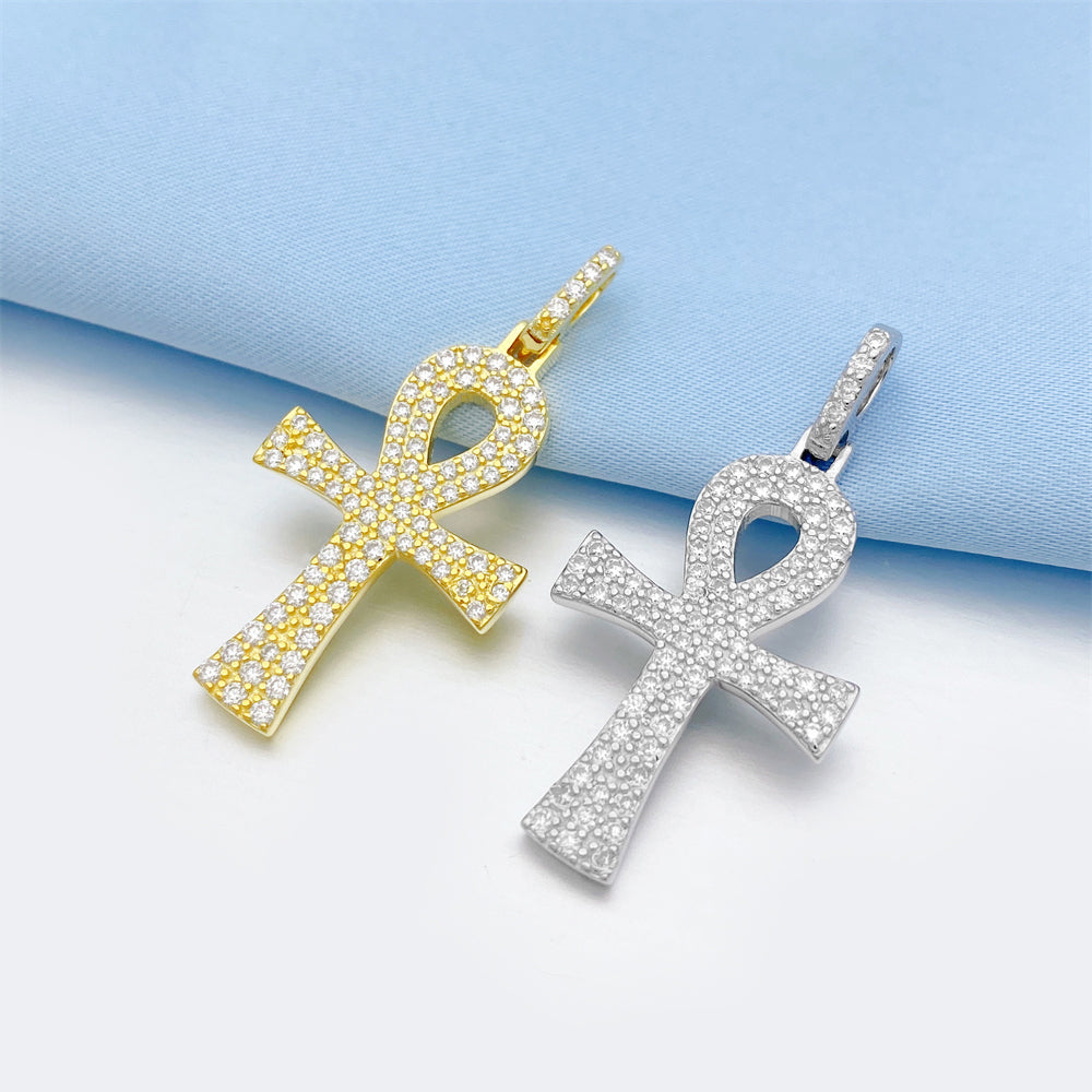 MOISSANITE ANKH PENDANT