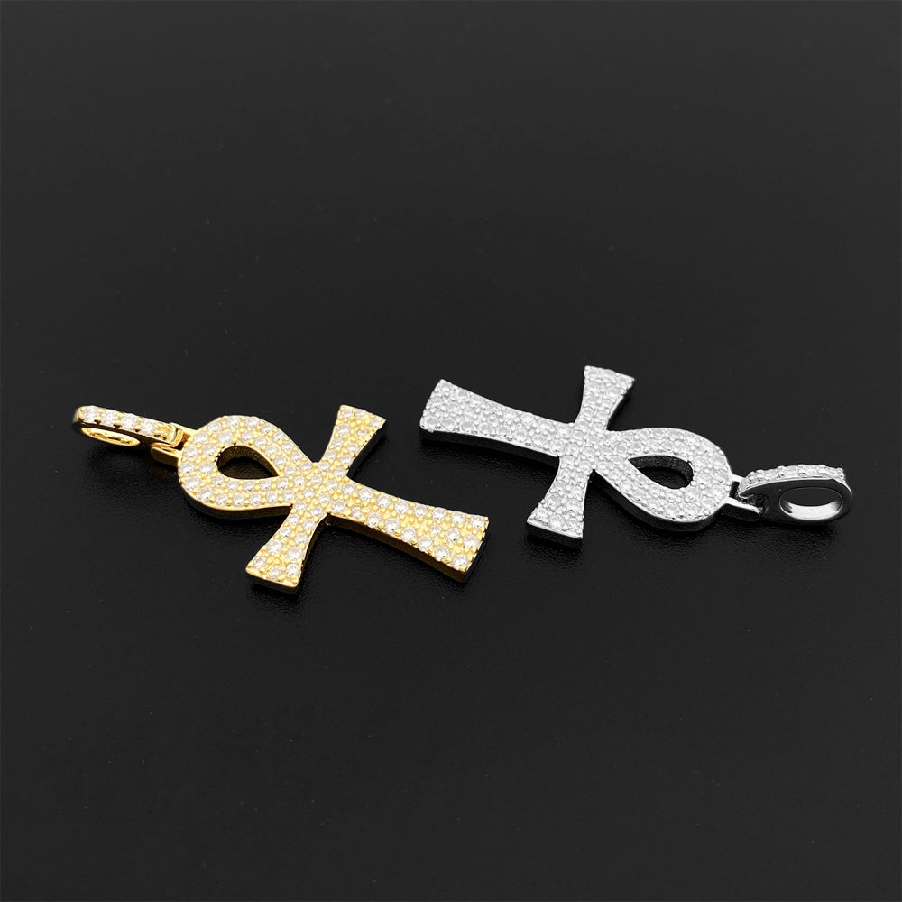 MOISSANITE ANKH PENDANT