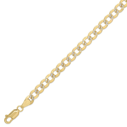 5.2MM HOLLOW WHITE PAVE CURB CHAIN