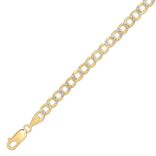 3.5MM HOLLOW WHITE PAVE CURB CHAIN