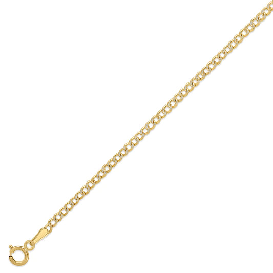 2MM HOLLOW WHITE PAVE CURB CHAIN