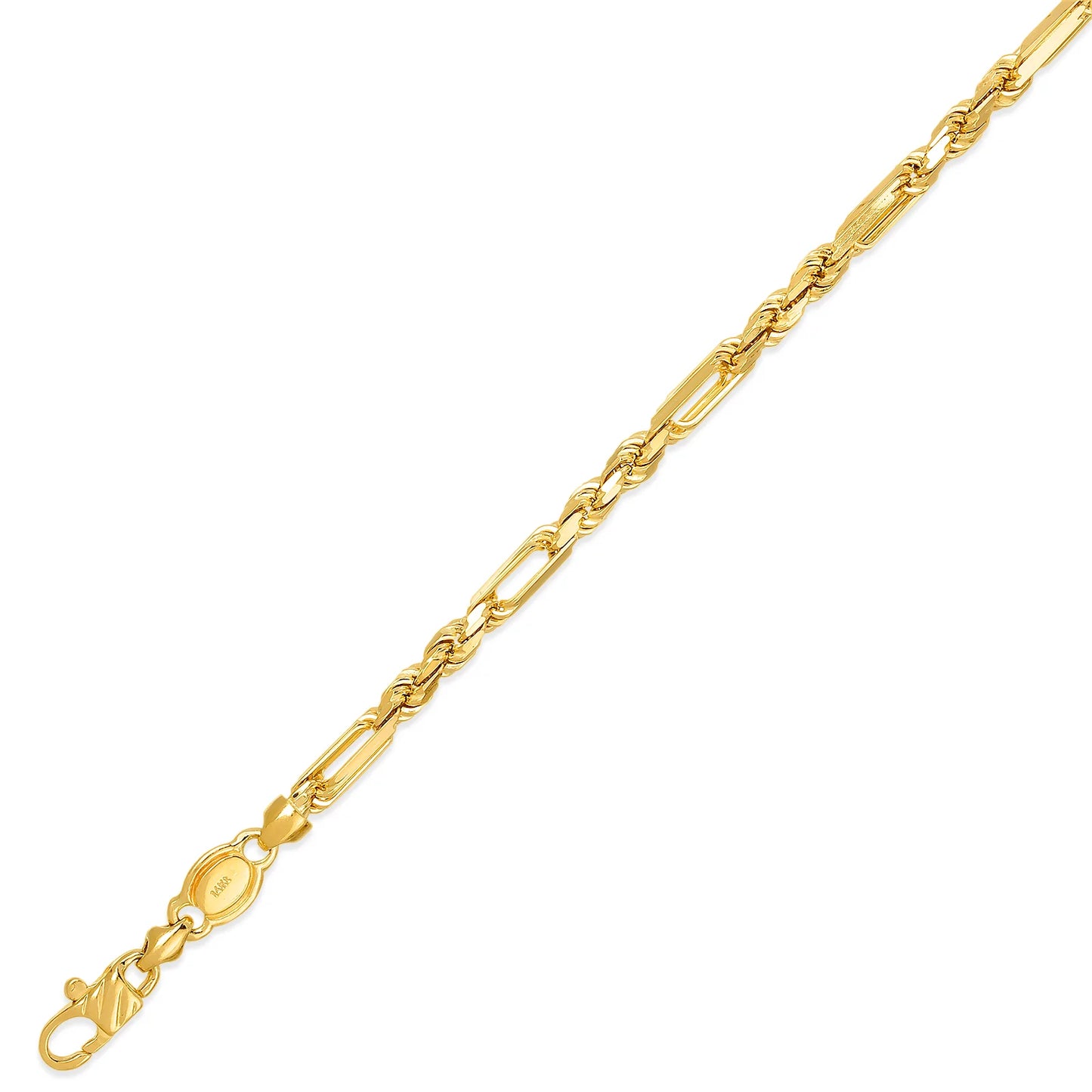 3.5MM SOLID FIGAROPE CHAIN