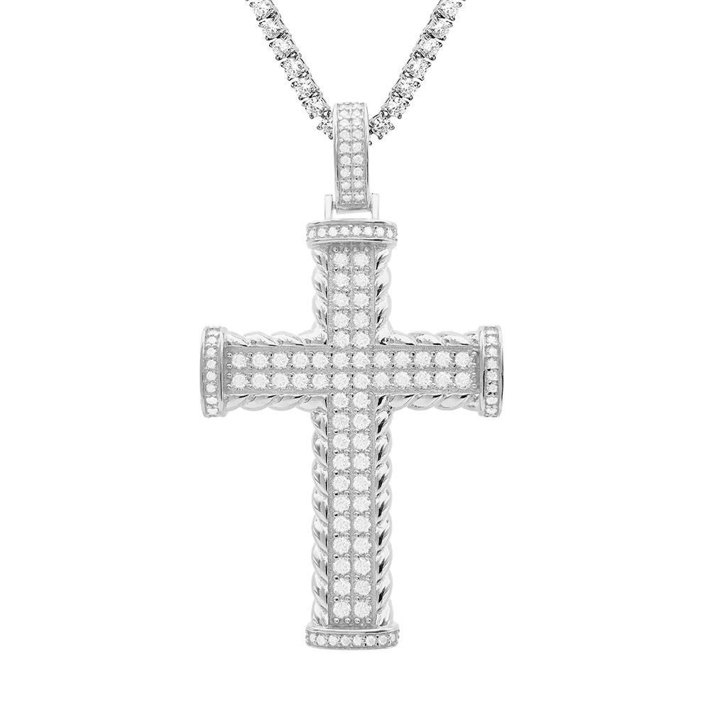 MOISSANITE CROSS PENDANT