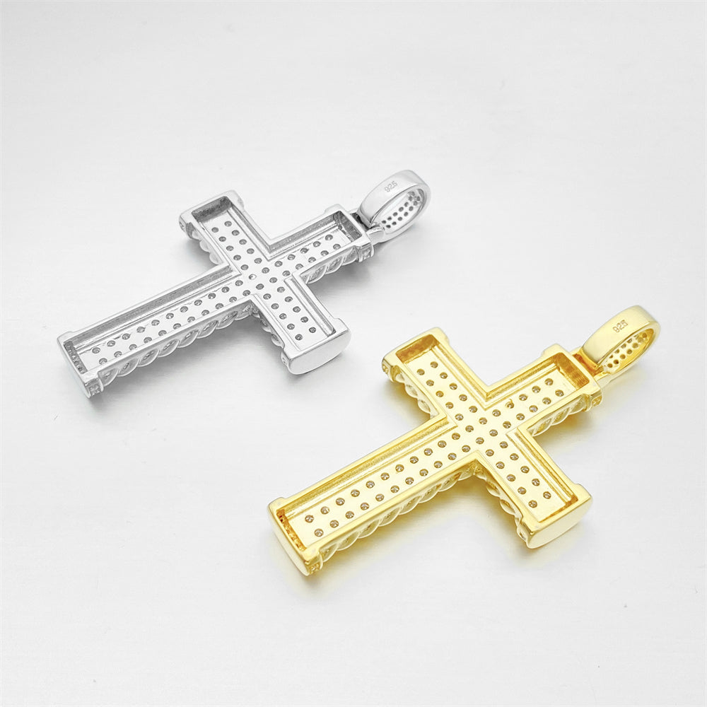 MOISSANITE CROSS PENDANT