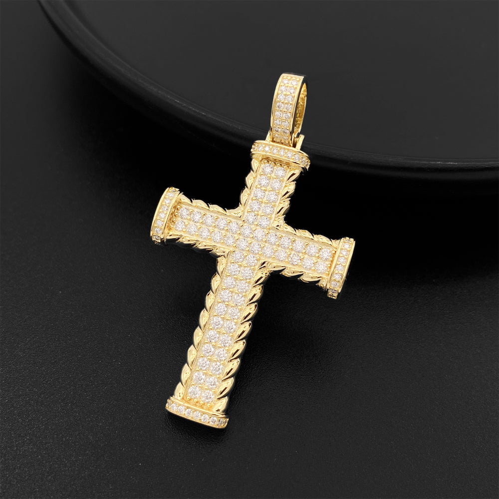 MOISSANITE CROSS PENDANT