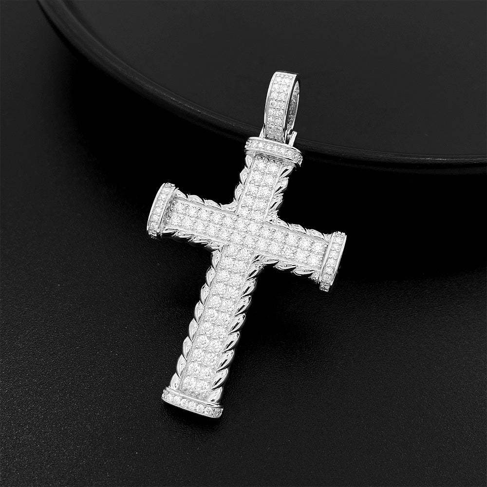 MOISSANITE CROSS PENDANT