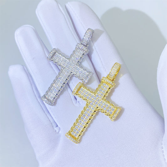 MOISSANITE CROSS PENDANT