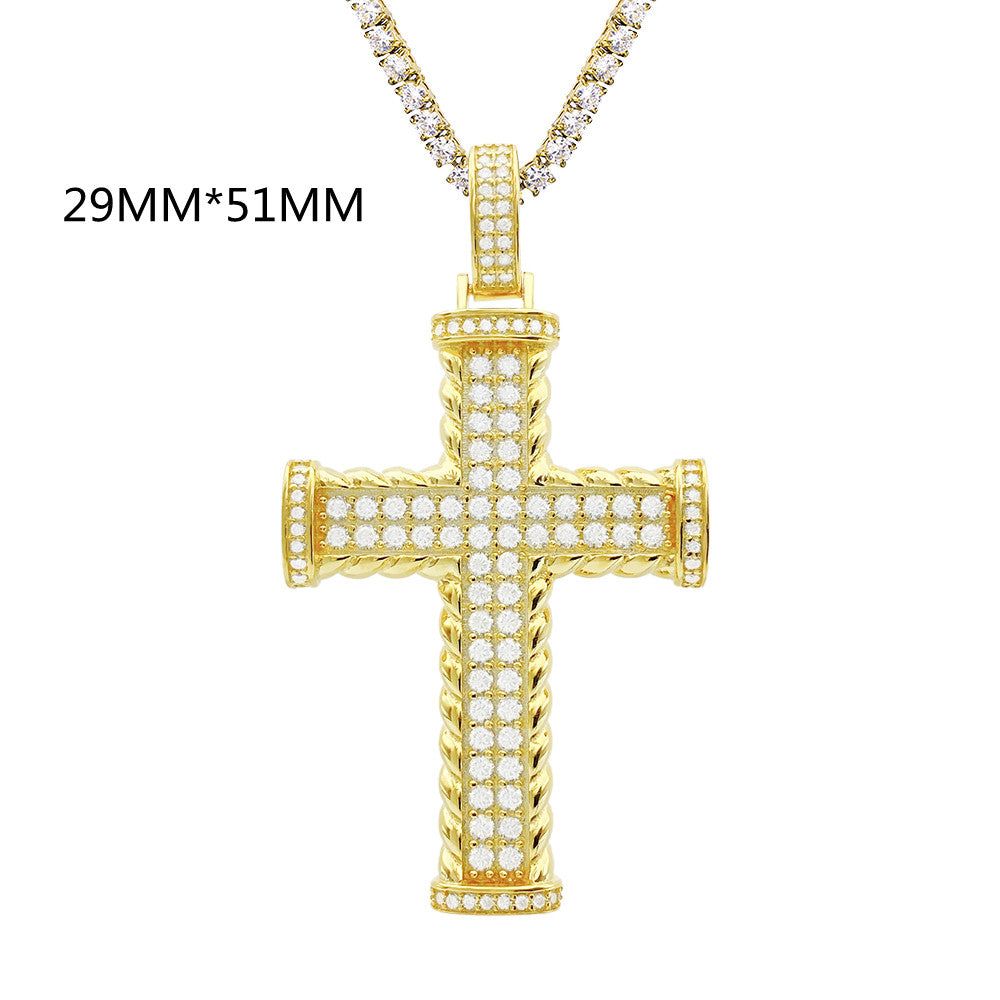 MOISSANITE CROSS PENDANT