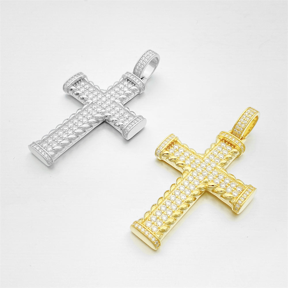 MOISSANITE CROSS PENDANT