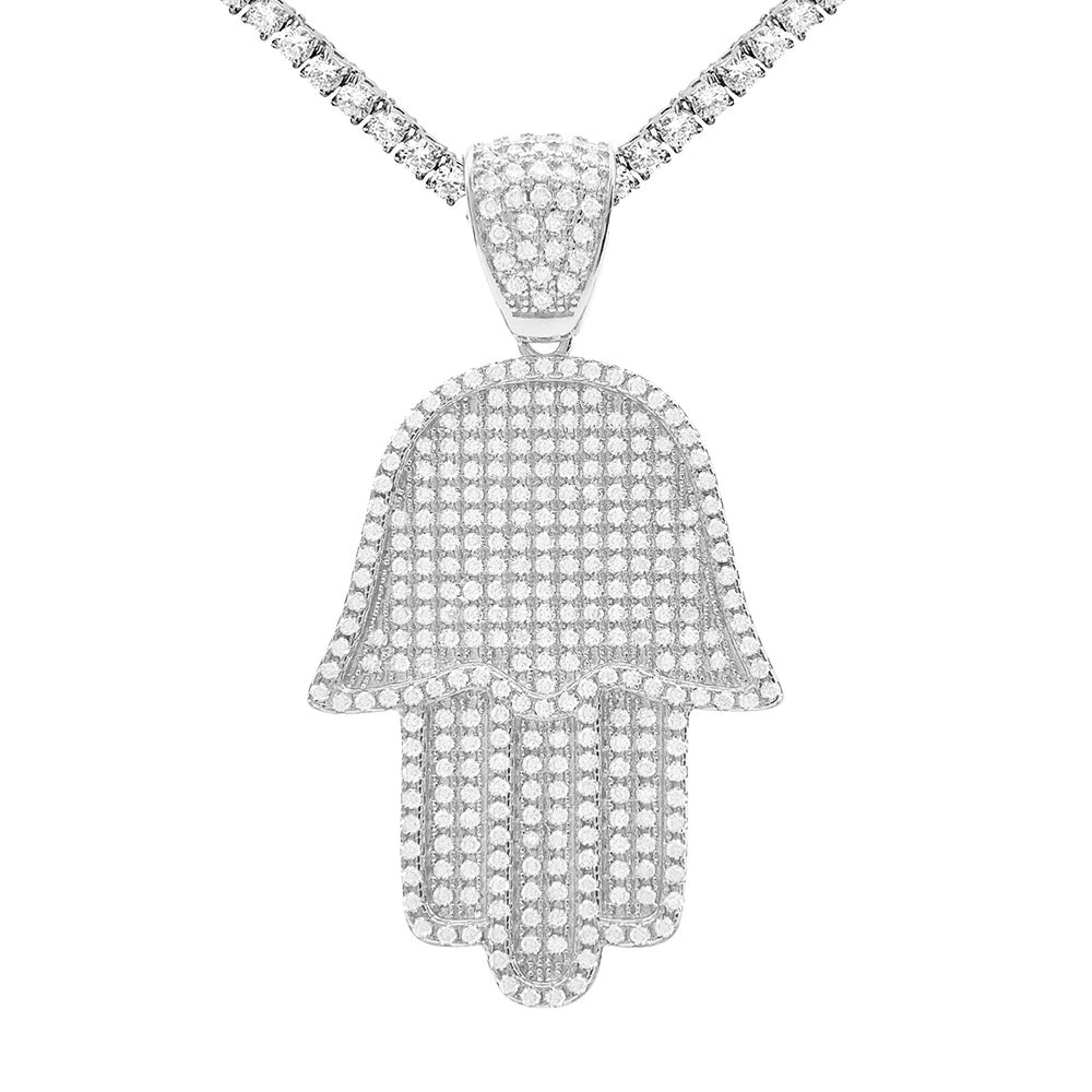 MOISSANITE HAMSA PENDANT