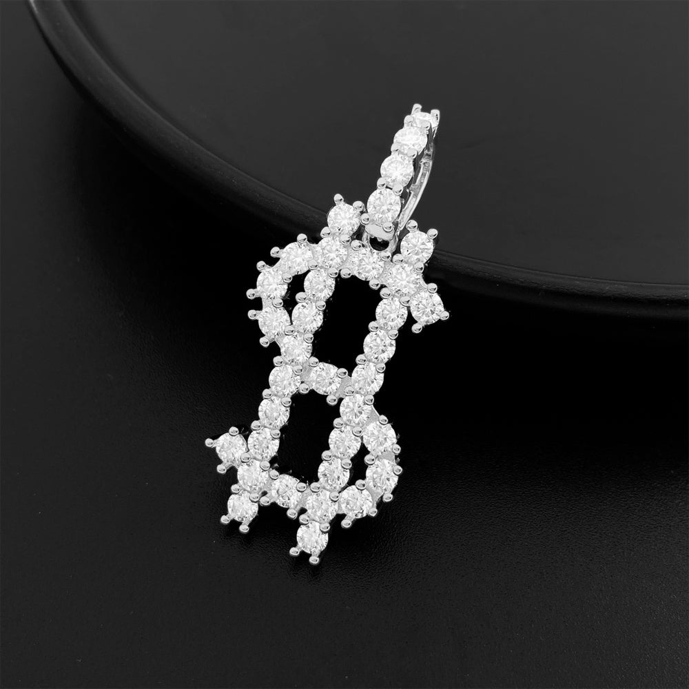 MOISSANITE DOLLAR SYMBOL PENDANT