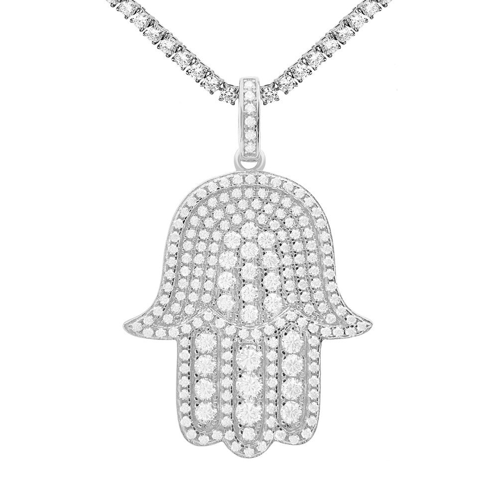 MOISSANITE HAMSA PENDANT