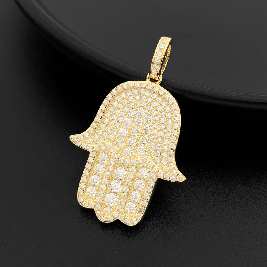 MOISSANITE HAMSA PENDANT