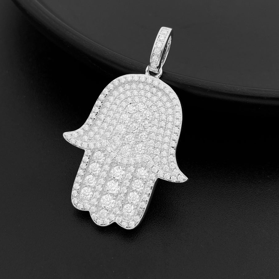 MOISSANITE HAMSA PENDANT