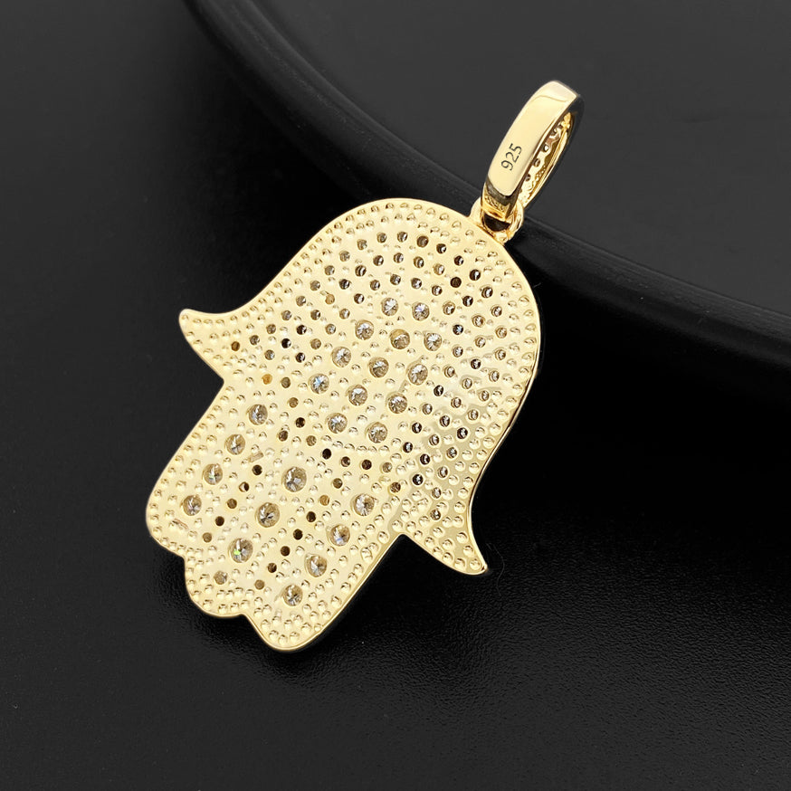 MOISSANITE HAMSA PENDANT