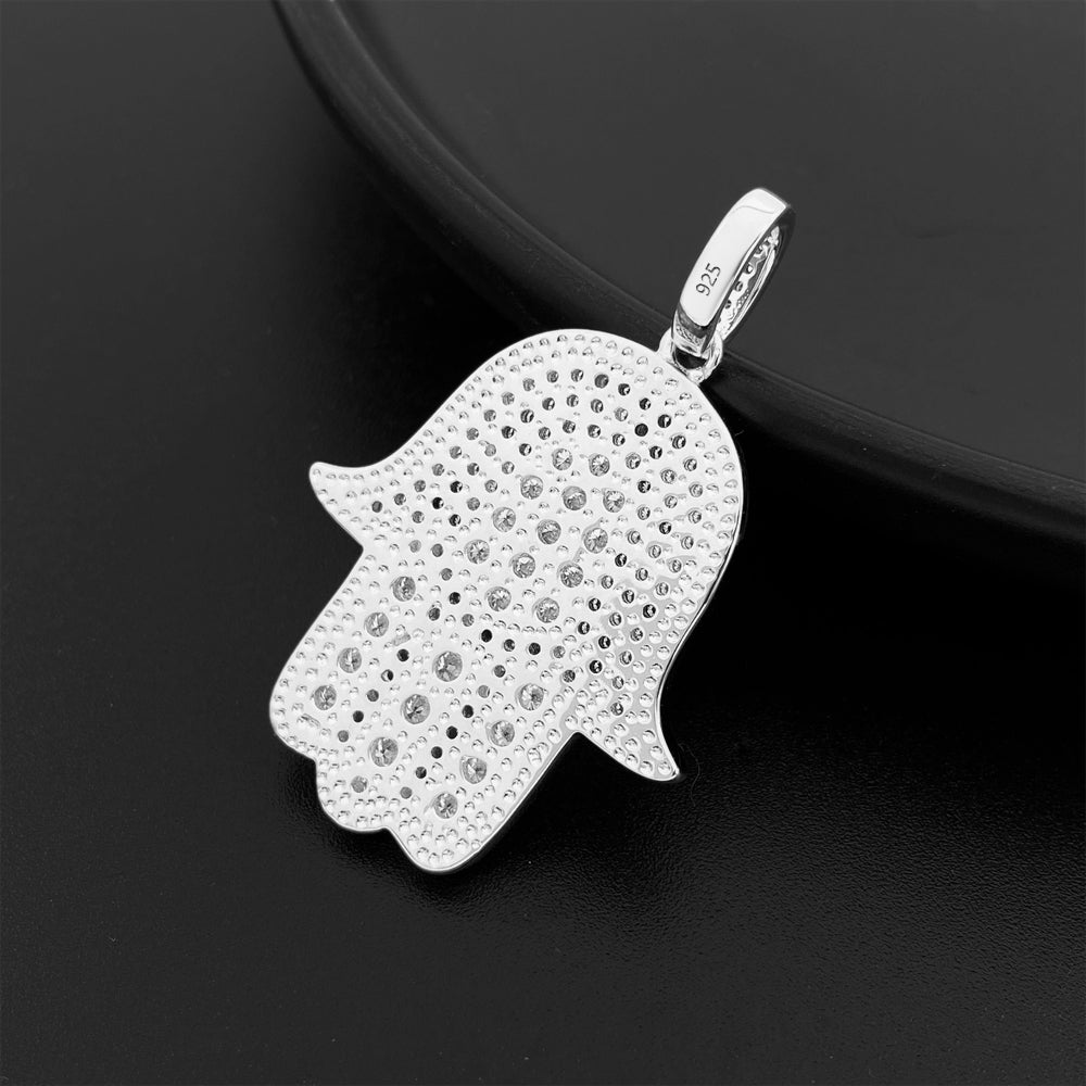 MOISSANITE HAMSA PENDANT