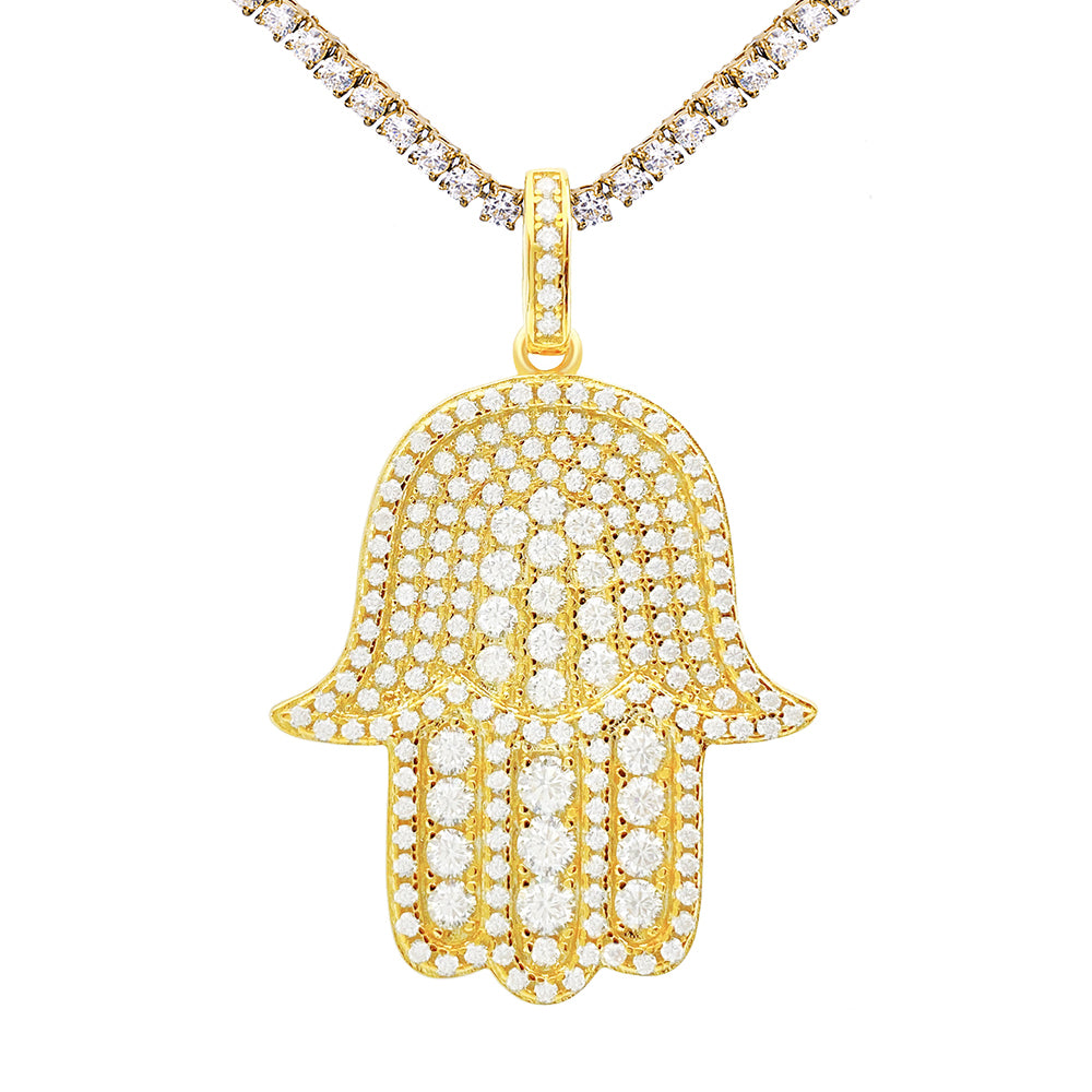 MOISSANITE HAMSA PENDANT