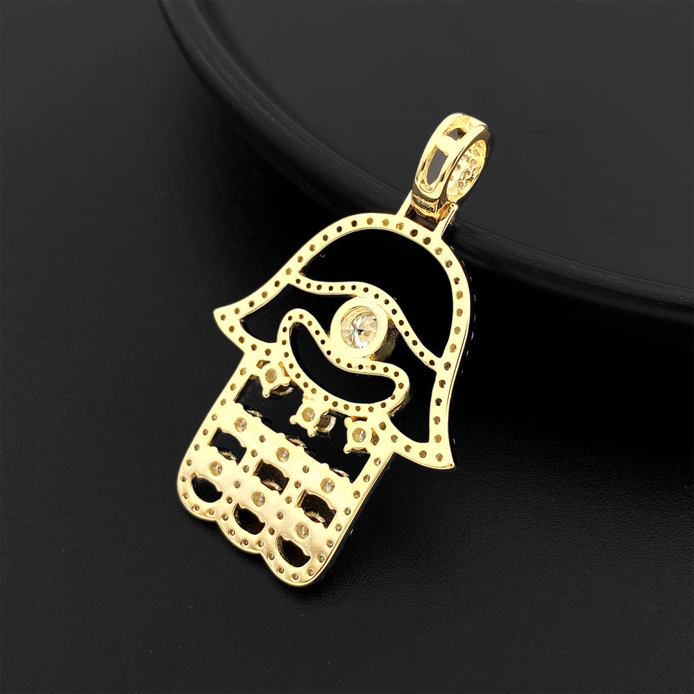 MOISSANITE HAMSA PENDANT