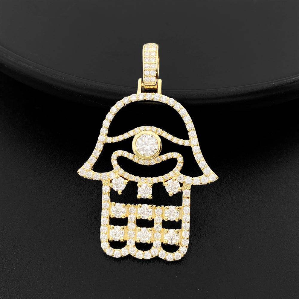 MOISSANITE HAMSA PENDANT