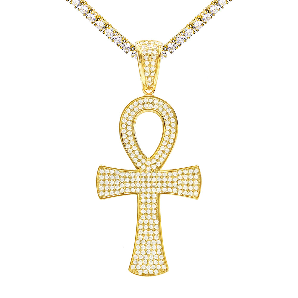 MOISSANITE ANKH PENDANT