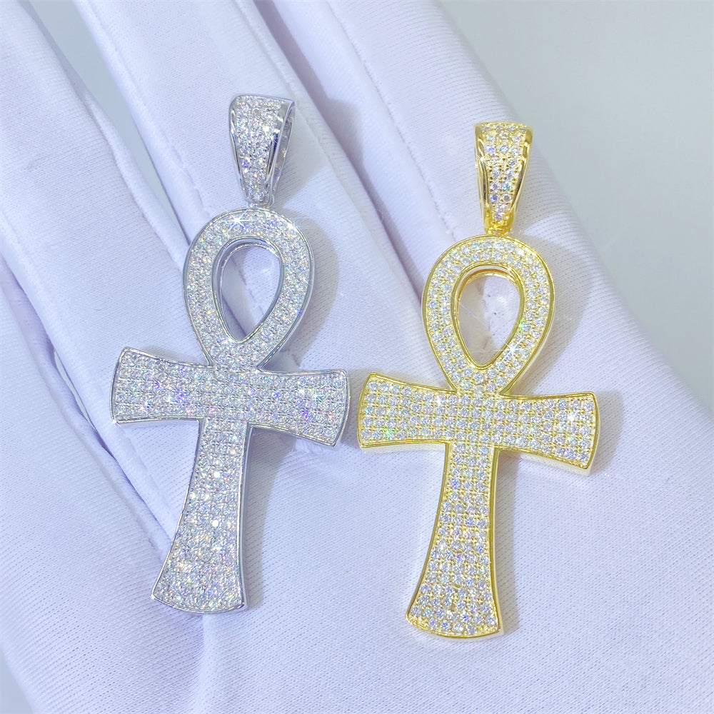 MOISSANITE ANKH PENDANT