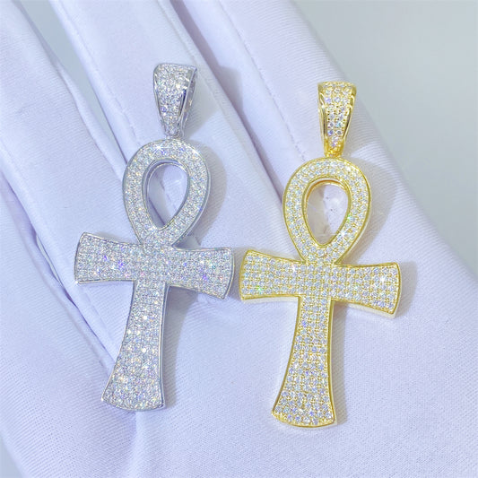 MOISSANITE ANKH PENDANT