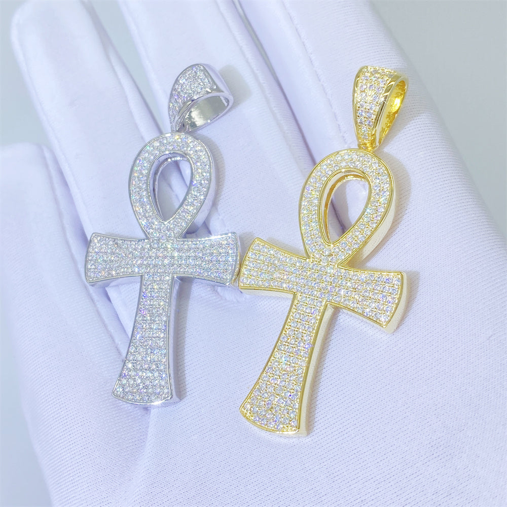 MOISSANITE ANKH PENDANT